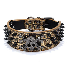 Load image into Gallery viewer, Adjustable Skull Dog Collars
